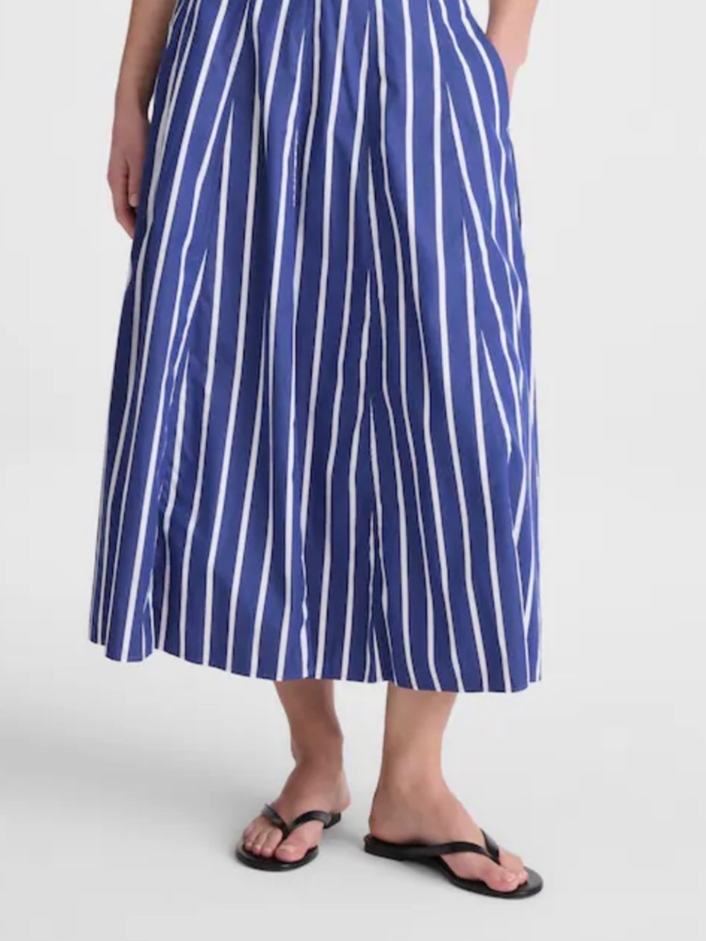 Madewell A-Line Poplin Striped Skirt